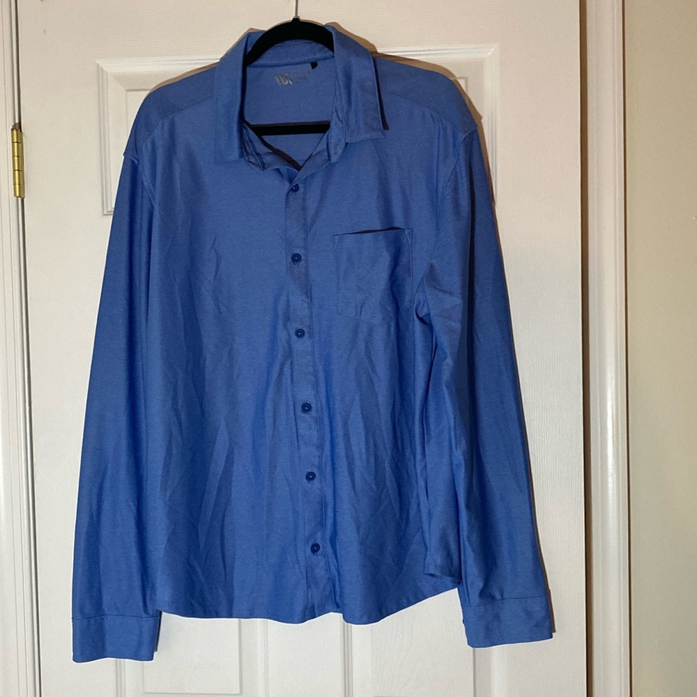 Blue Long Sleeve Polo Shirt